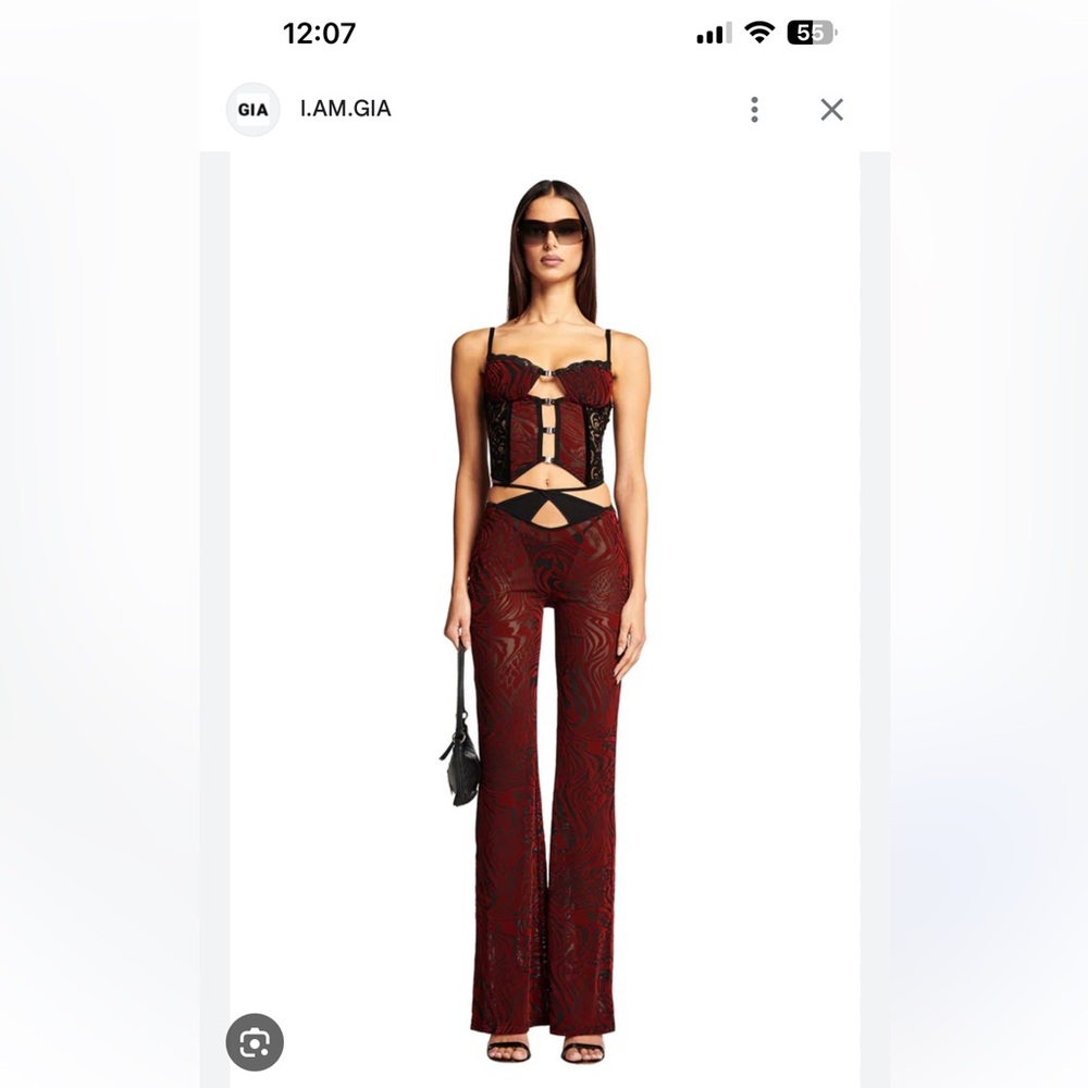 Elegant Red Women's Pants